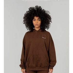 Forever Evolving Brown Oversized Hoodie
